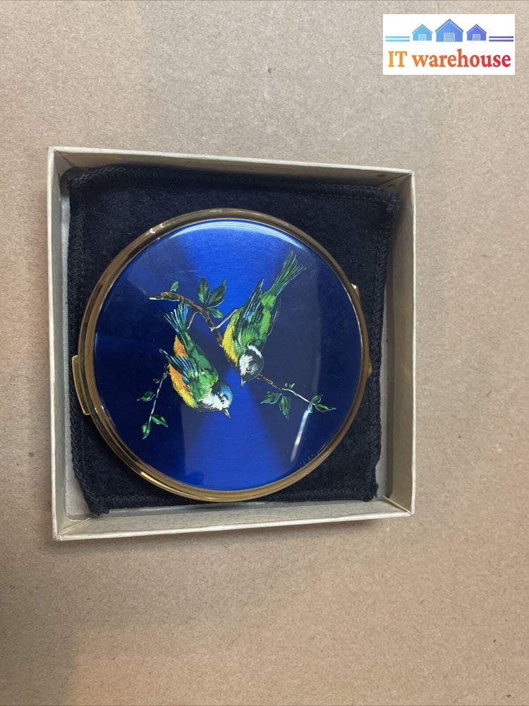 Vintage Stratton Ladies Makeup Powder Compact Birds