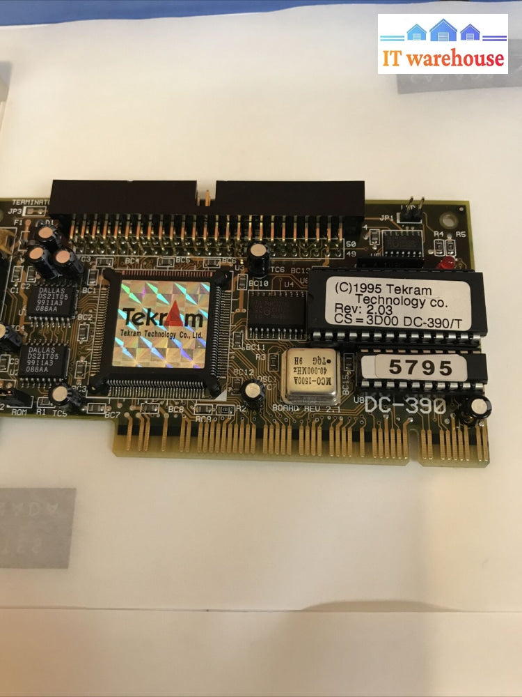 Vintage Tekram Dc-390 Pci Scsi Controller Card