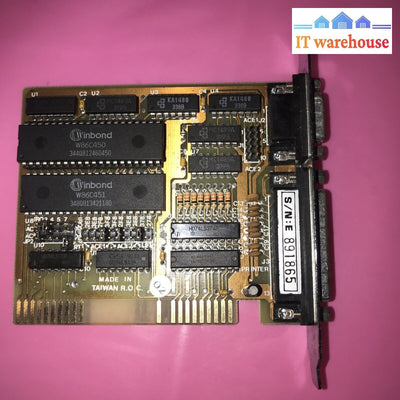 Vintage Winbond W86C451 16 Bit Isa Serial 9Pin / 25Pin Retro Controller Card.