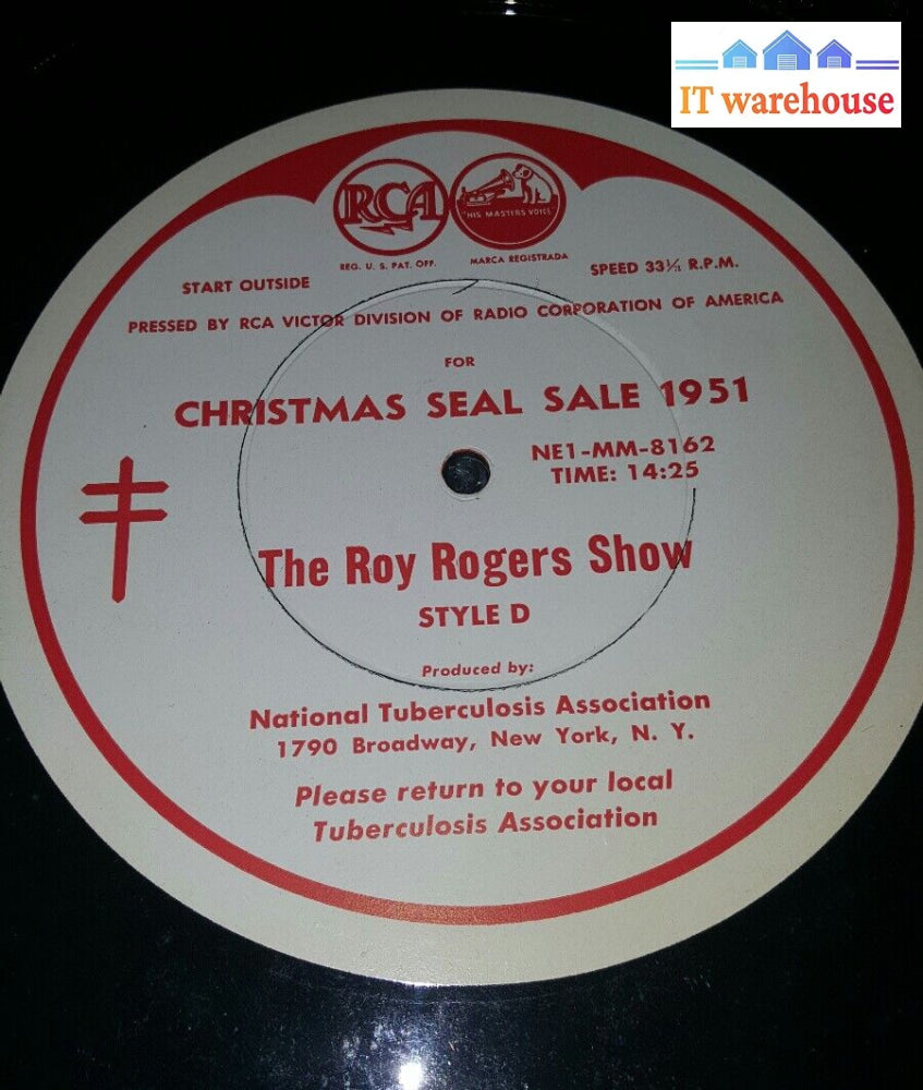 Vinyl Record - The Judy Canova Show -The Roy Rogers Show-Christmas Sale 1951 @@@