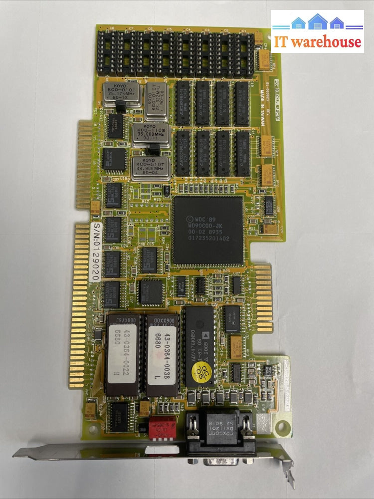 Western Digital 61-603023 Paradise Pvga1A Vga Isa 16Bit Card