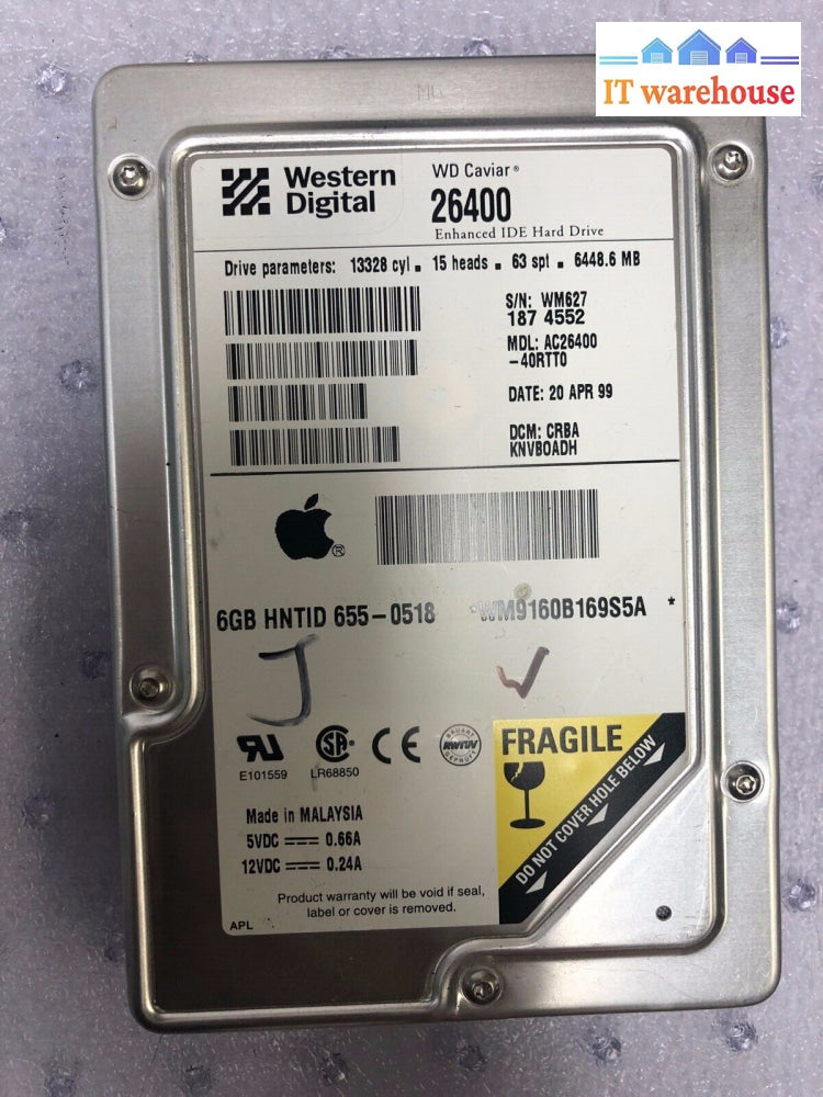 ~Western Digital Hntid 655-0518 6G For Apple @@@