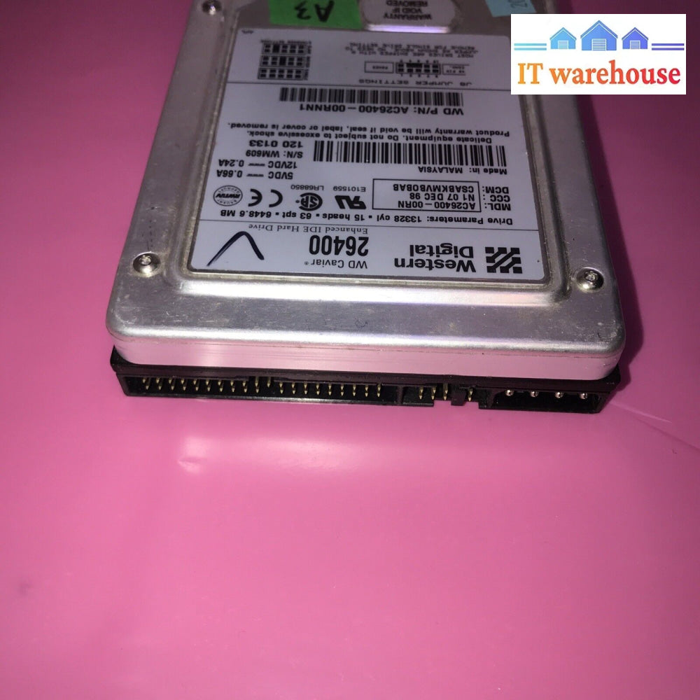 Western Digital Wd 26400 6.4 Gb Ide 3.5’’ Ac26400-00Rn Hard Drive Tested-