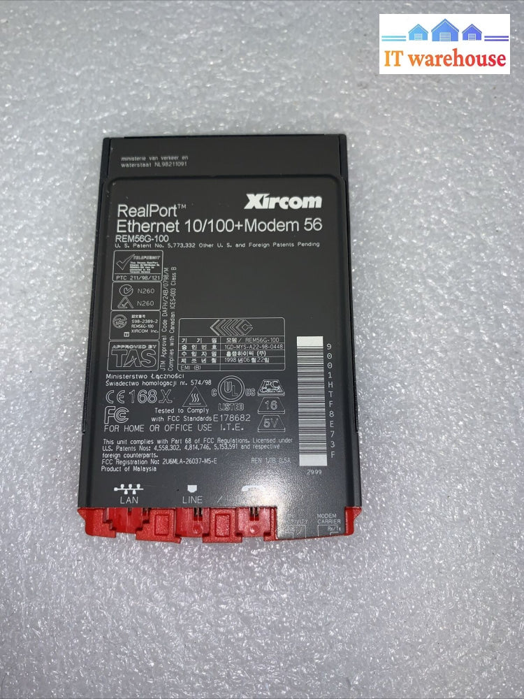 Xircom Realport Cardbus Ethernet 10/100 + 56K Modem Card Rbem56G-100