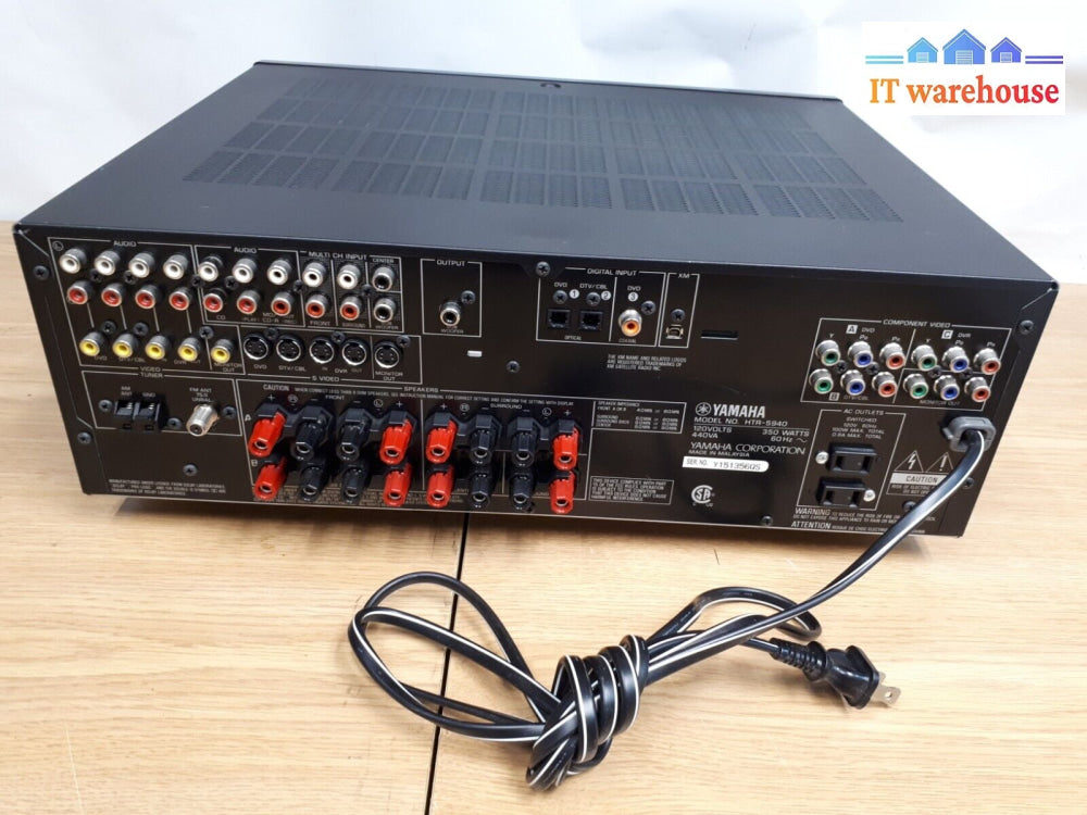 $ Yamaha Htr-5940 Natural Sound A/V Receiver 120V 350W Tested (No Remote)