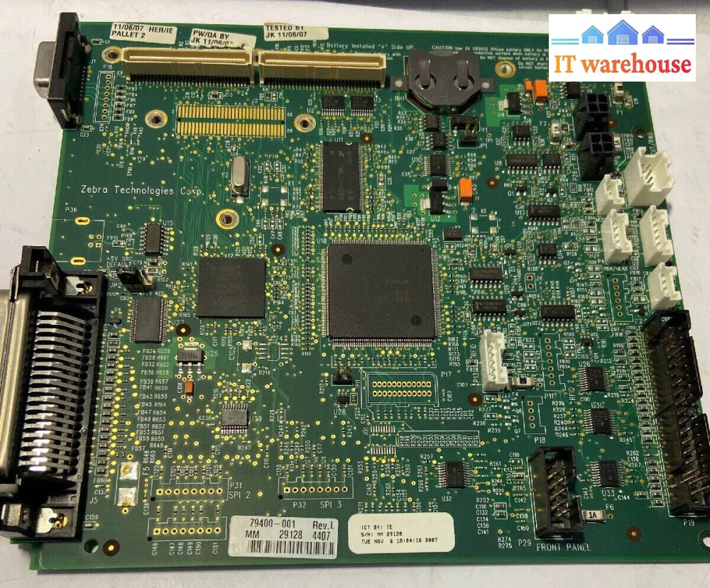 ~ Zebra 79400-011 Rev N Main Logic Board For Zm400 Printers