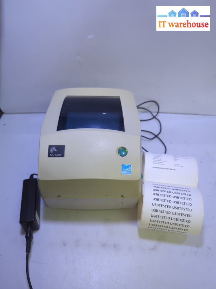 - Zebra Gc420T Thermal Transfer Barcode Label Usb Printer Gc420-100510
