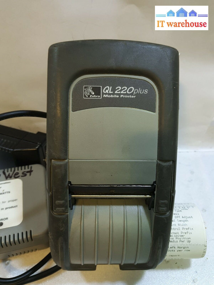 - Zebra Ql220 Plus Portable Network Mobile Thermal Printer W/ Battery &Charger