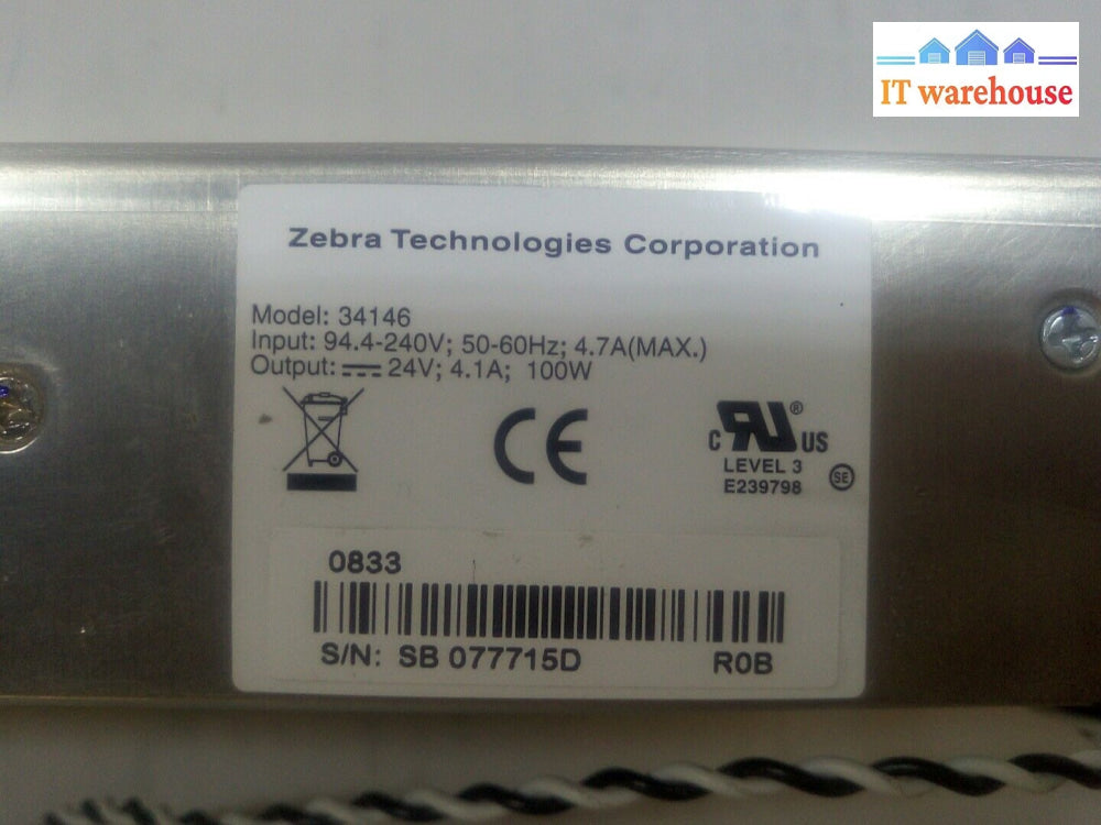 - Zebra S4M Power Supply Model 34146 24V 4.1A 100 Watt