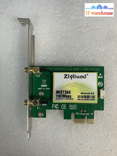 ~ Ziyituod Wi-Fi Wireless Lan Pci-E Card 1167Mbps W/ Bluetooth 4.2 (No Antenna)